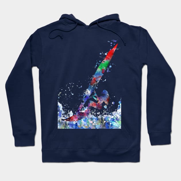 Windsurfer Hoodie by RosaliArt